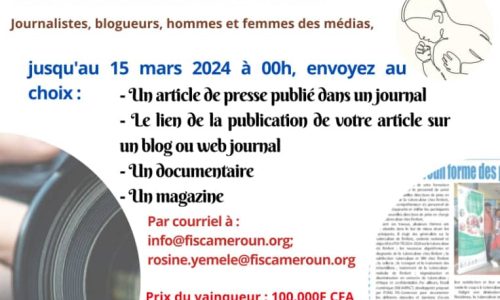 STOP TB Partnership Cameroun lance le concours de la meilleure production média sur la problématique du financement de la Tuberculose au Cameroun